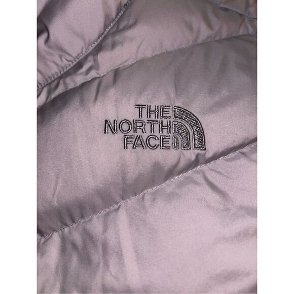 Womens The North Face 550 down gray puffer size M - Picture 3 of 6